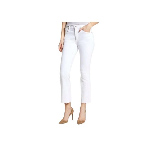Citizens of Humanity Womens White Fleetwood‎ Crop High Rise Flare Jeans SZ 31 - Picture 1 of 10